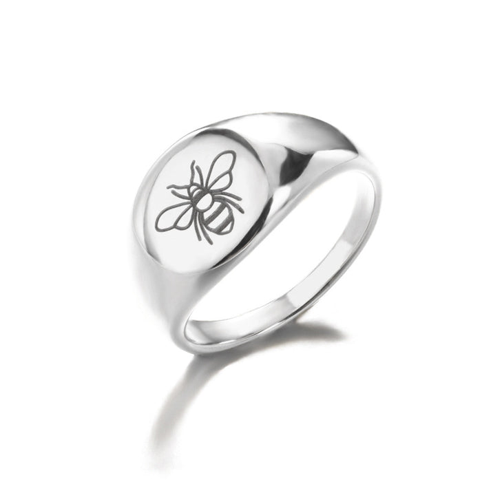 Wholesale Ring Butterfly Bee Moon Universe Stainless Steel  JDC-RS-MJ007