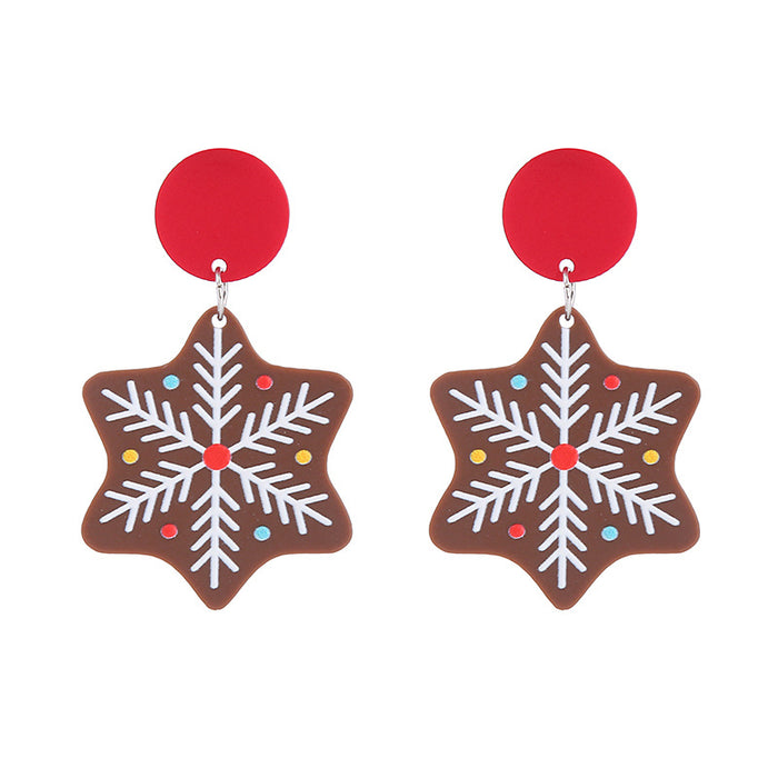 Wholesale Earrings Acrylic Christmas Tree Snowflakes House JDC-ES-ChTeng009