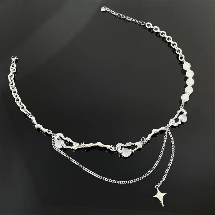 Wholesale Necklace Titanium Steel Star Tassel Pendant JDC-NE-GM009