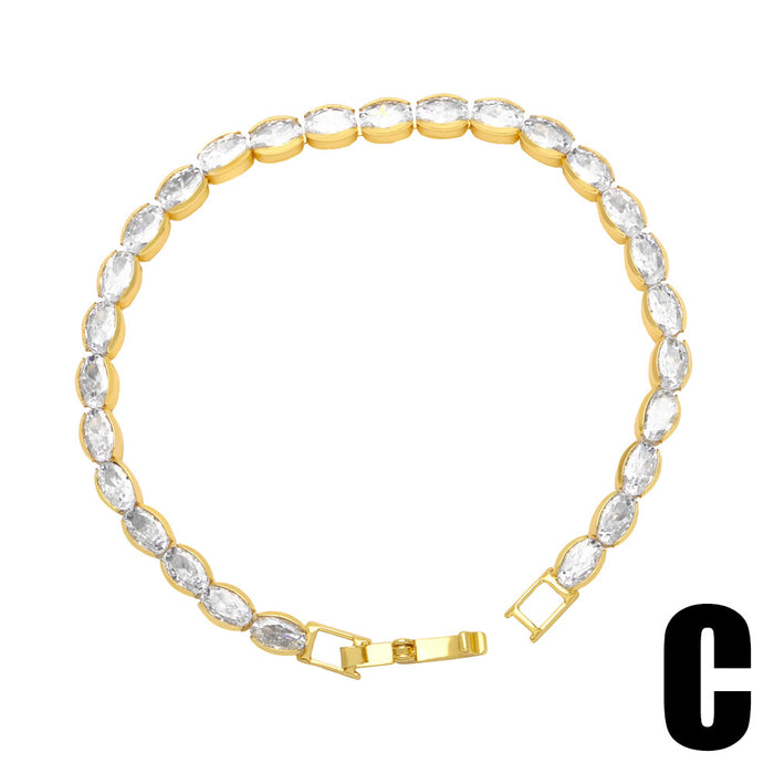 Wholesale popular light luxury high-end diamond-encrusted zircon bracelet JDC-BT-AS157