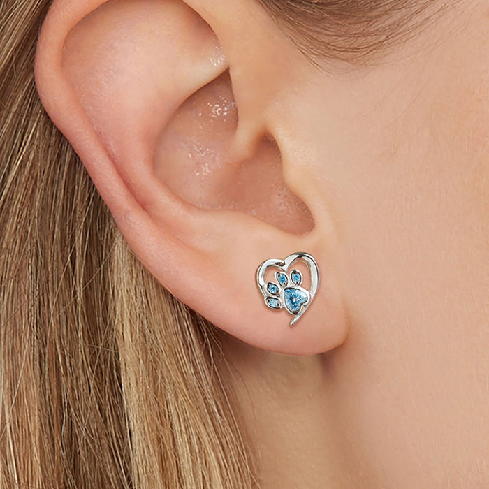 Wholesale blue zircon earrings JDC-ES-ery012