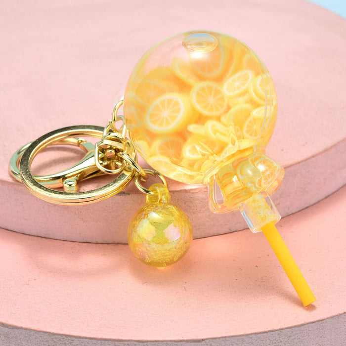Wholesale acrylic fruit lollipop keychain JDC-KC-YPin007