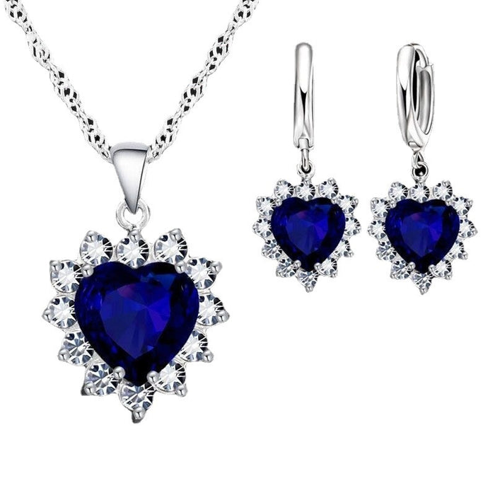 Wholesale Heart Earring Necklace Jewelry Set JDC-NE-LiuY001
