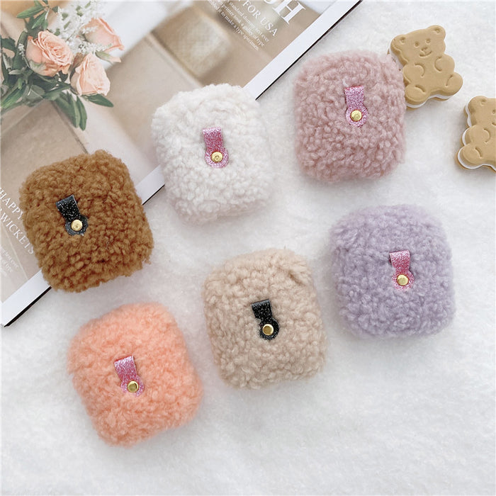 Wholesale Headphone Cover PC Plush Solid Color Curly Protective Cover MOQ≥2 JDC-EPC-CXD002