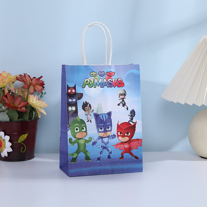 Bolsa de regalo al por mayor Paper Kraft Linda Bolsa de regalo portátil de dibujos animados (M) MOQ≥12 JDC-GB-JIUYUE004