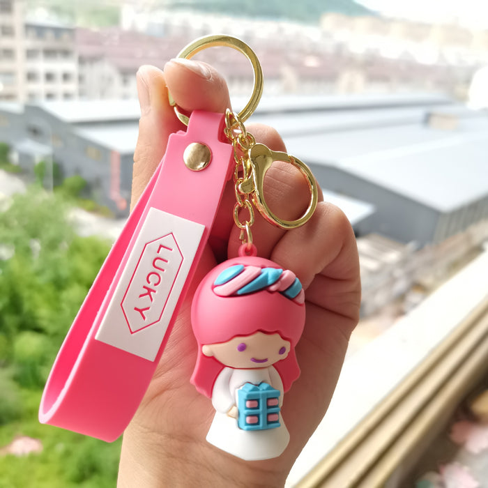 Wholesale keychain pvc doll cute key pendant cartoon MOQ≥2 JDC-KC-KDian006