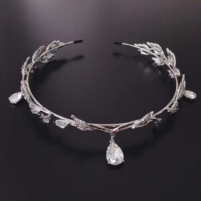 Aleación de diadema al por mayor Diamond Bride Crown Cejas colgante JDC-HD-Shangn001