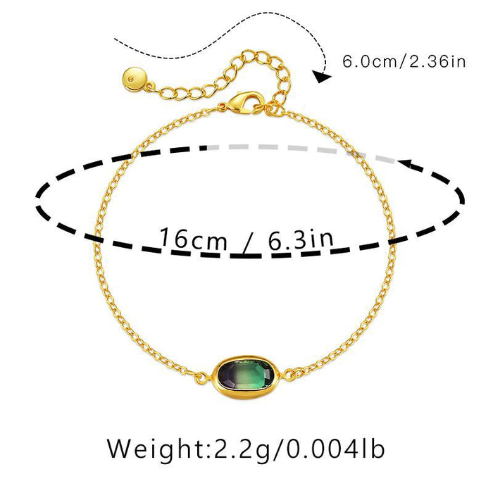 Wholesale Bracelet Copper Oval Charm MOQ≥2 JDC-BT-XiL006