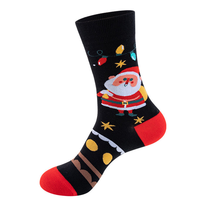 Wholesale socks christmas snowman cartoon tube socks autumn winter MOQ≥3 JDC-SK-JTeng001