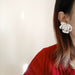 Jewelry WholesaleWholesale S925 silver three-dimensional Pearl Flower elegant Earrings JDC-ES-MiH005 Earrings 米穗 %variant_option1% %variant_option2% %variant_option3%  Factory Price JoyasDeChina Joyas De China