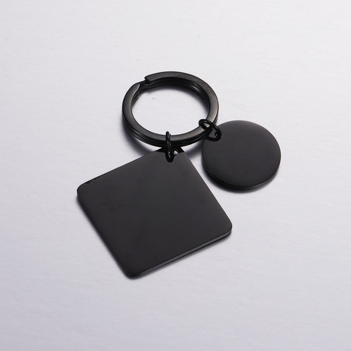 Keychains grabados al por mayor Disc de acero inoxidable de acero inoxidable MOQ≥5 JDC-KC-ShangX003