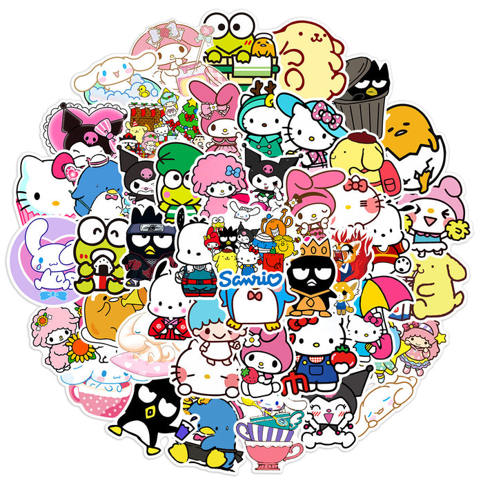 Wholesale Sticker PVC Cute Cartoon Waterproof 50 Sheets MOQ≥3 (S) JDC-ST-HQiao006