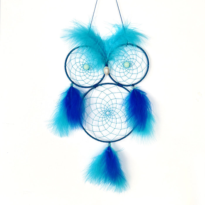 Wholesale Dreamcatcher Iron Ring Feather Owl Hand Knit MOQ≥2 JDC-DC-MYing029