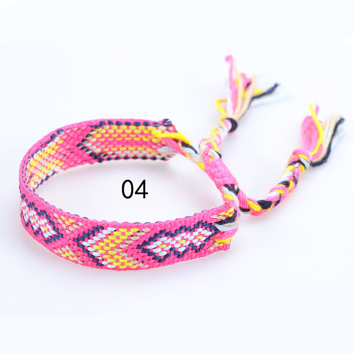 Wholesale Ethnic Style Lucky Braided Tassel Bracelet MOQ≥2 JDC-BT-Yiye028