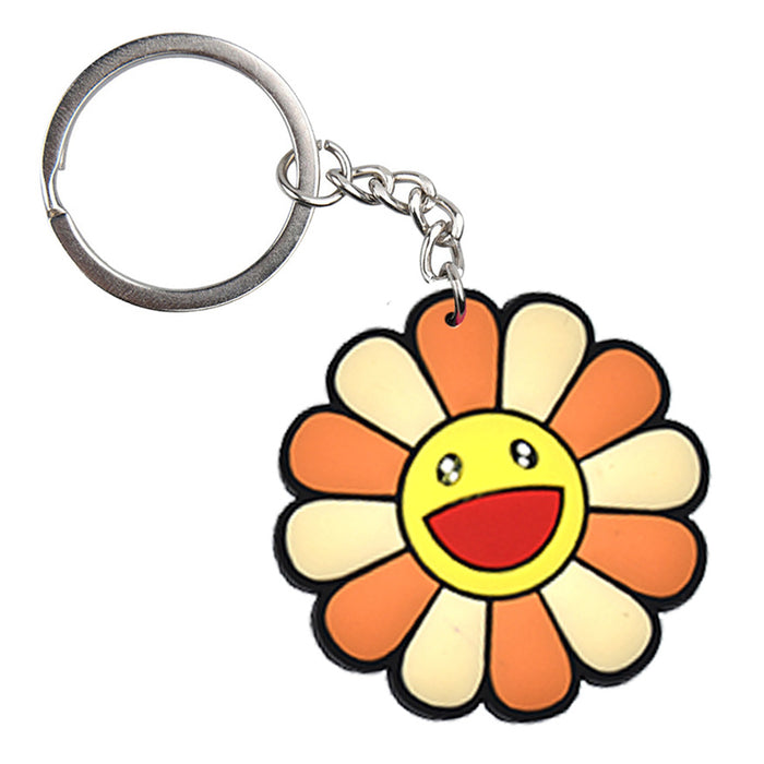 Keychains al por mayor PVC Sunflower Cartoon MOQ≥10 JDC-KC-RYY014