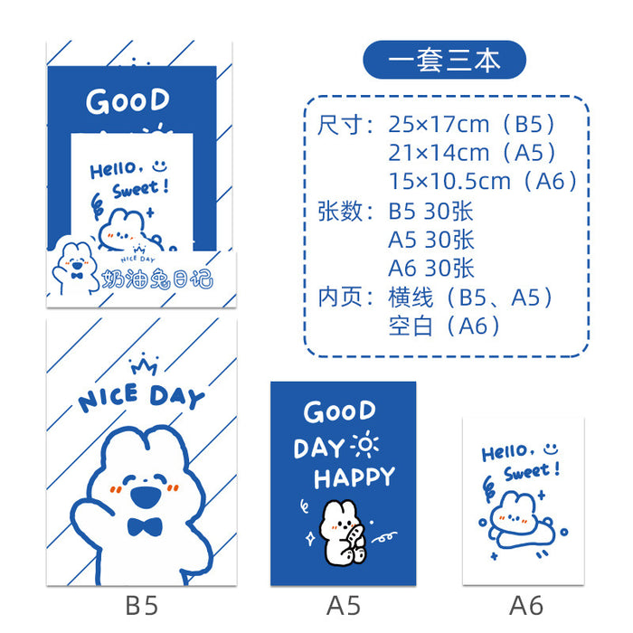 Wholesale Notebook Paper Tirado Cream Bunny MOQ≥2 JDC-NK-misu001