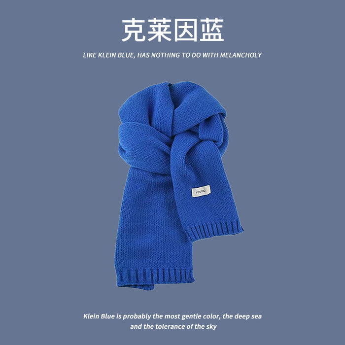 Cajeza de imitación de bufanda al por mayor Klein Blue Buffing Buff de espesamiento de invierno JDC-SF-Zhongyi002