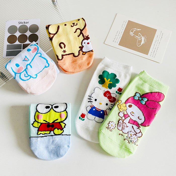 Wholesale cartoon socks straight cute pumps JDC-SK-CYu012