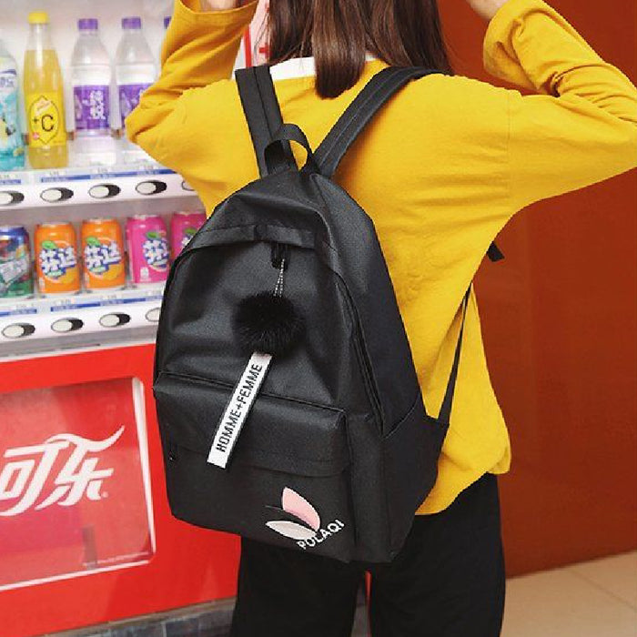 Wholesale canvas student backpack leaves MOQ≥3 JDC-BP-Xuanku007