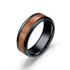 Wholesale Titanium Steel Stainless Steel Wood Grain Ring JDC-RS-TS099