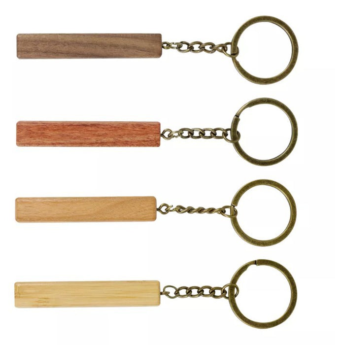 Wholesale Keychains Alloy Rectangular Wood Strips MOQ≥2 JDC-KC-JinHan003