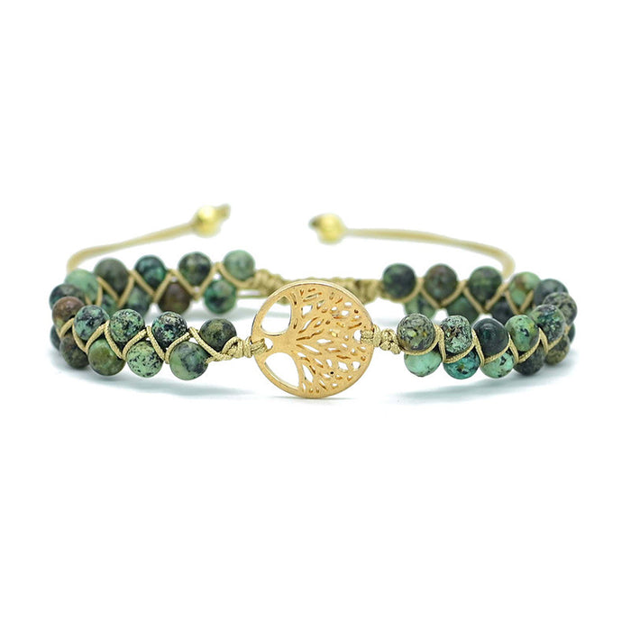 Wholesale Bracelet Stone Tree of Life Hand Jewelry MOQ≥2 JDC-BT-JinL002