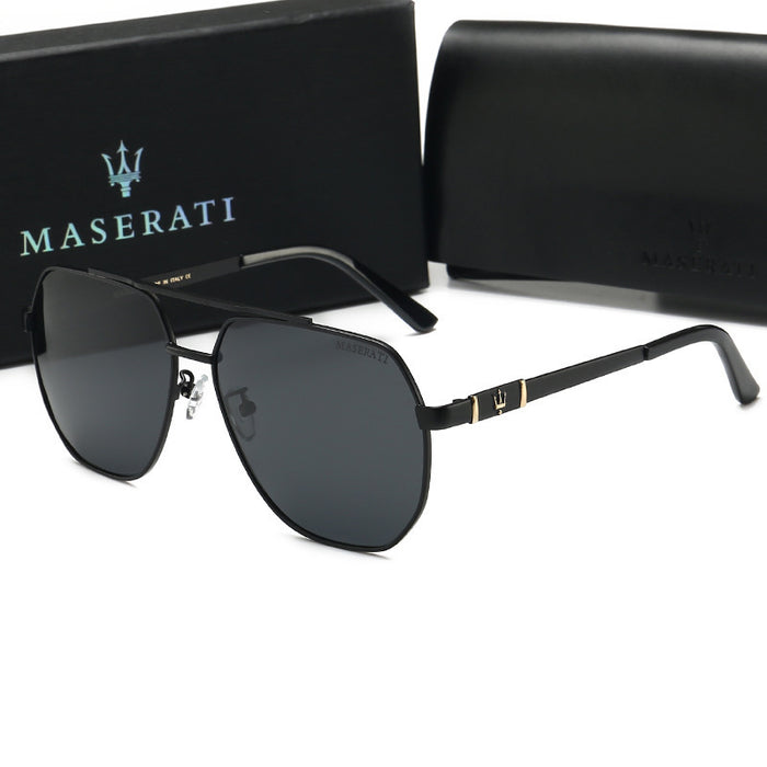 Gafas de sol de marco grande al por mayor Maserati Gafas de conducción polarizadas JDC-SG-OUSK005