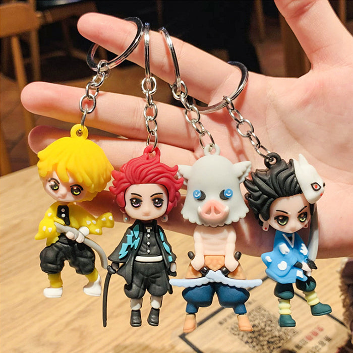 Wholesale Keychains For Backpacks Cartoon Anime Silicone Keychain (M) JDC-KC-TaoS001