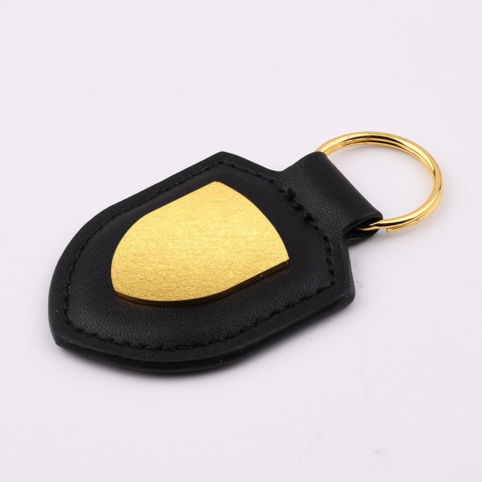 Wholesale Keychain Alloy Leather Shield MOQ≥2 JDC-KC-XSYZ003