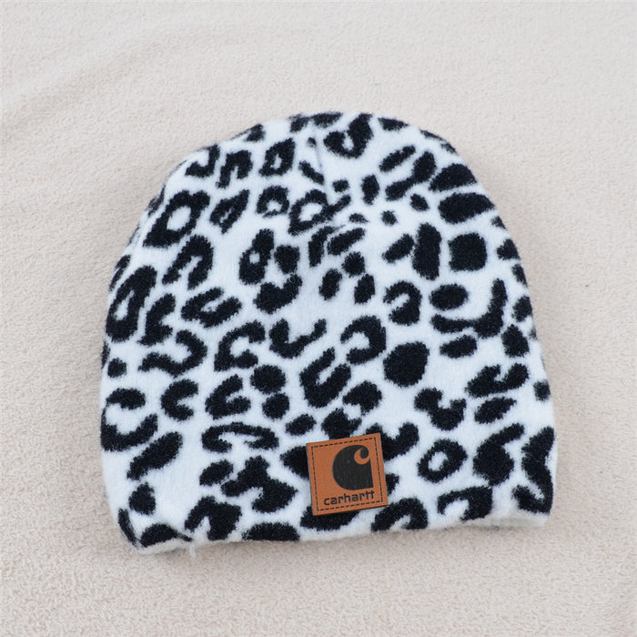 Wholesale Hat Cotton Cow Print Leopard Print Pullover Hat MOQ≥2 (F) JDC-FH-KuT007