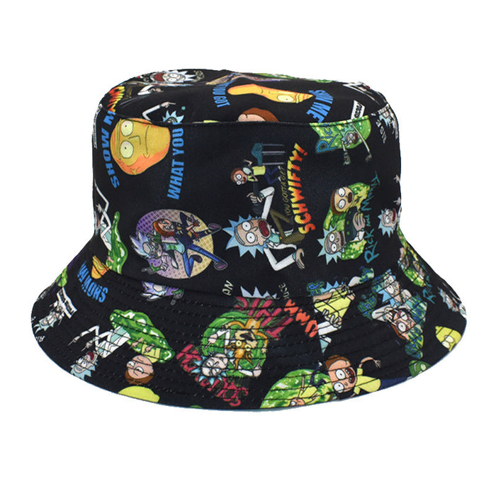 Hat tela de sombrero al por mayor Cartoon Football Impresión de pescador MOQ≥2 JDC-FH-Shunma004
