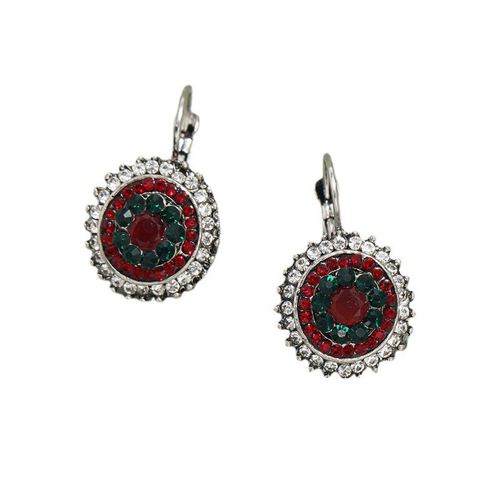 Wholesale earrings alloy vintage bohemian full diamond MOQ≥2 JDC-ES-KaiQ060