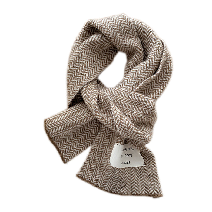 Wholesale Scarf Acrylic Cotton Knit Warm Winter JDC-SF-Shier001