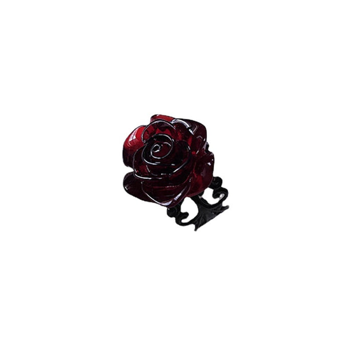 Aleación de anillo al por mayor aleación de flores de rosa roja JDC-RS-ANM001