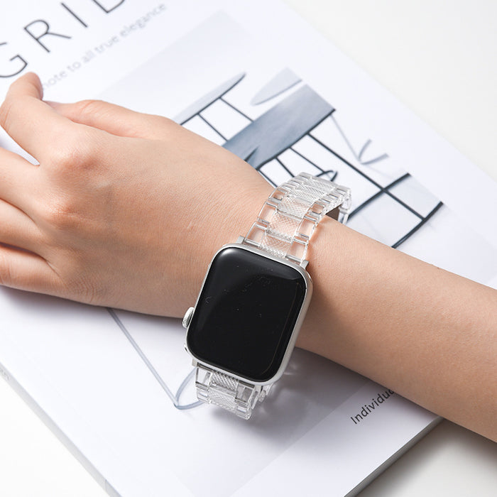 Banda de reloj de resina transparente de Apple Well Watch al por mayor JDC-WB-MUS001