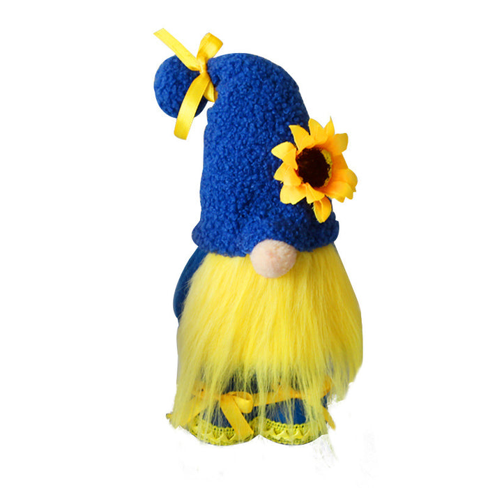 Wholesale Ornaments Cloth Filled Cotton Sunflower Faceless Doll JDC-OS-GangL042