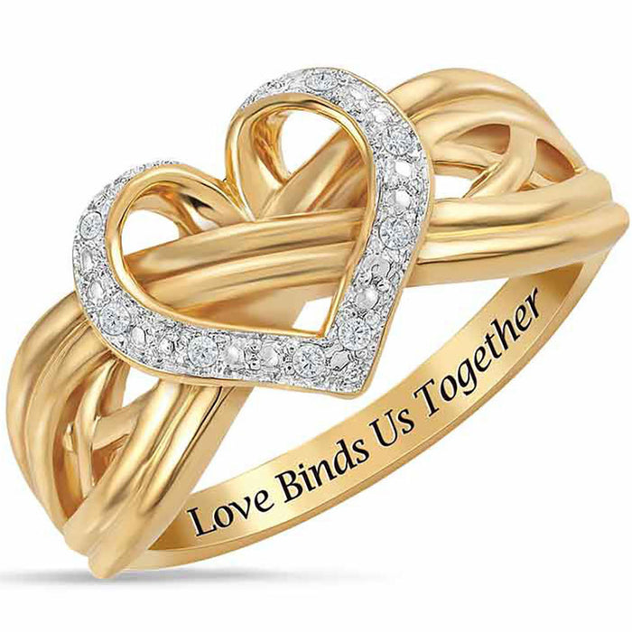 Wholesale Rings Alloy Love Binds Us Together MOQ≥2 JDC-RS-QingC001