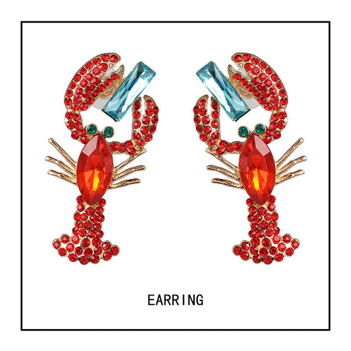 Jewelry WholesaleWholesale Metal Rhinestone Lobster Earrings JDC-ES-LIUM004 Earrings 榴芒 %variant_option1% %variant_option2% %variant_option3%  Factory Price JoyasDeChina Joyas De China