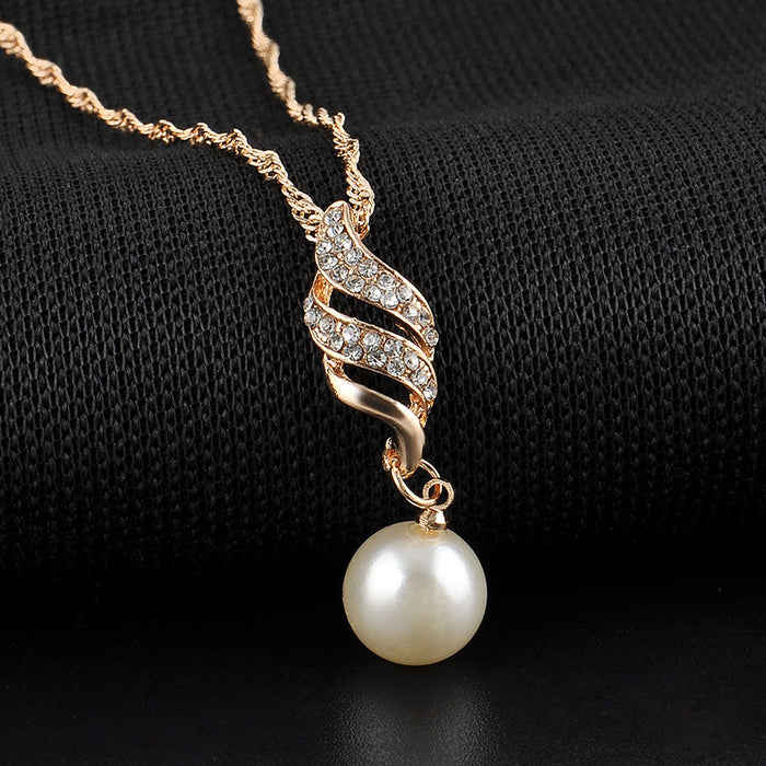 Collares al por mayor de collar de perlas de imitación de aleación temperamento nupcial moq≥2 jdc-ne-puh004