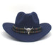 Jewelry WholesaleWholesale Western Cowboy Style Wool Felt Hat Jazz Hat JDC-FH-HanDi003 Fashionhat 汉迪 %variant_option1% %variant_option2% %variant_option3%  Factory Price JoyasDeChina Joyas De China