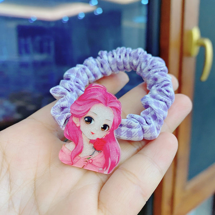 Wholesale hair rope acrylic cartoon children 2pcs JDC-HS-RuoTong002