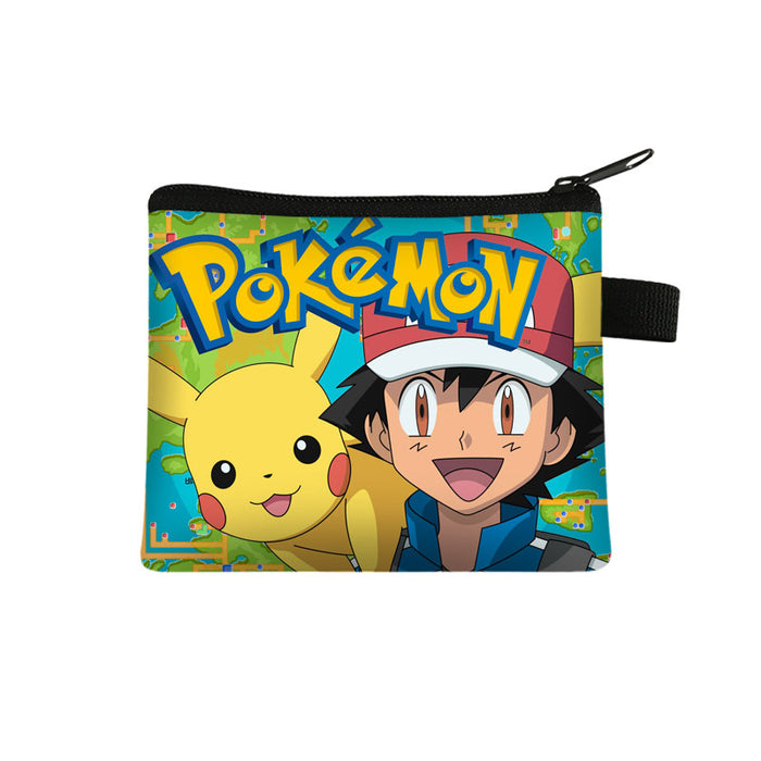 Wholesale game peripheral polyester coin purse pikachu printing JDC-WT-Rongfei001