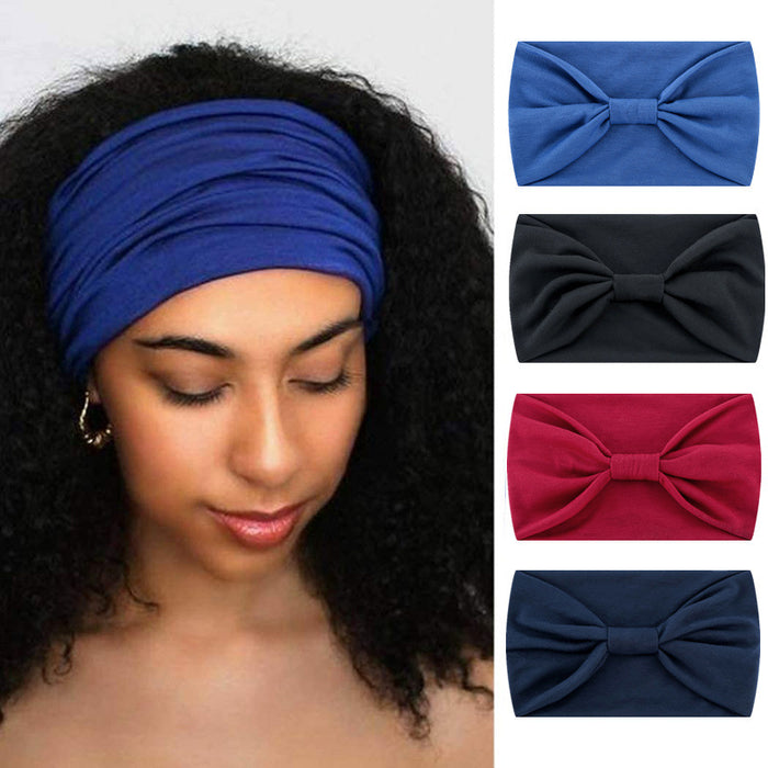 Wholesale solid color elastic motion hair bandwidth yoga hair strap sweat -absorbing headband MOQ≥2 JDC-HD-KouX001