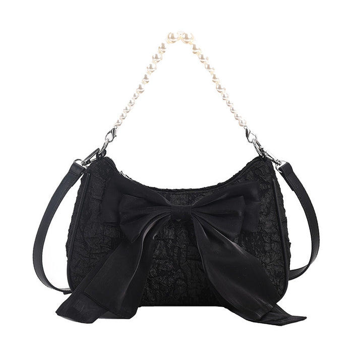 Wholesale Handbags PU Elegant Bow Lace Pearl Crossbody JDC-HB-Laoc001