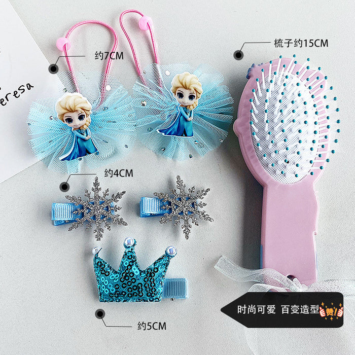 Wholesale Hair Scrunchies Plastic Resin Princess Little Girl Tiara Cartoon Set MOQ≥2 JDC-HS-MAIKA001