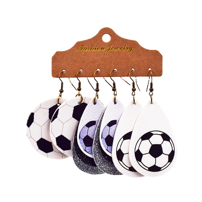 Wholesale Multilayered Drop Shape Leather Earring Combo JDC-ES-dih006
