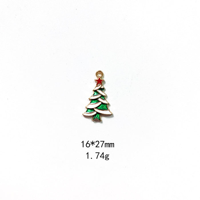 Charms al por mayor Metal Drip Keychain colgante Santa Claus Navidad MOQ≥10 JDC-CS-FUSU001