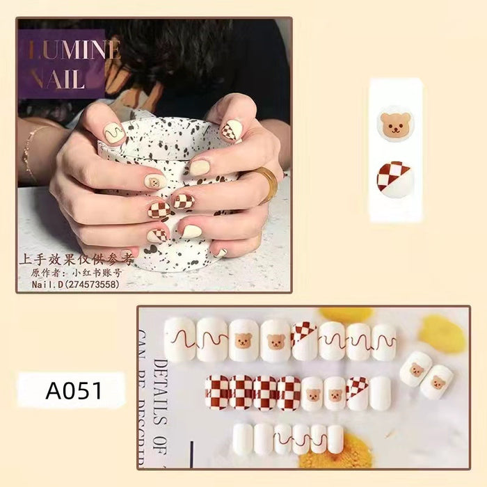 Wholesale Detachable Nail Stickers 24 Pieces/Box JDC-NS-HFan001