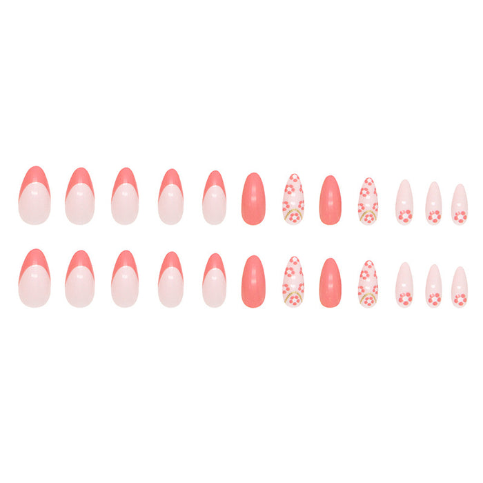Wholesale Pink Simple Resin Nail Stickers JDC-NS-QiH026
