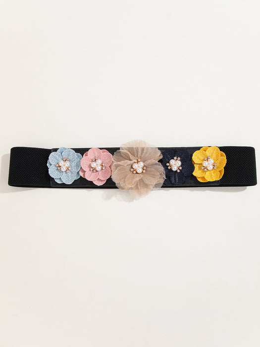Cinturón de perla de flor elástica de la faja elástica JDC-WB-Suiy003